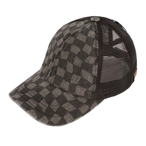 CC Checkered Criss Cross Baseball Hat