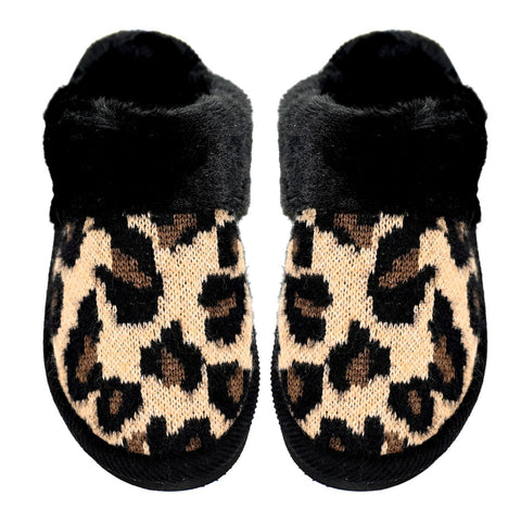 CC Leopard Knitted Slipper