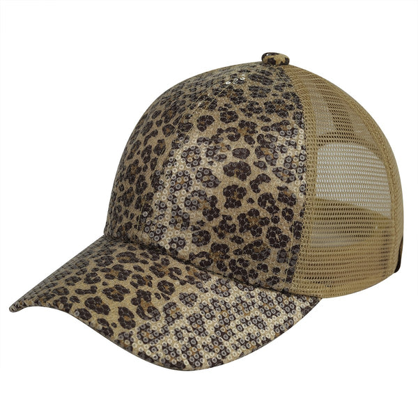 CC Sequin Leopard Baseball Hat