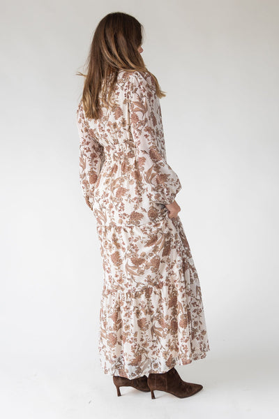 Stevie Cream Floral Maxi Dress