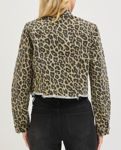 RISEN Leopard Denim Jacket
