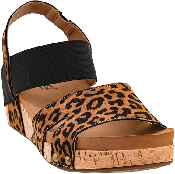 CORKYS Better With Time Wedge Sandal Leopard