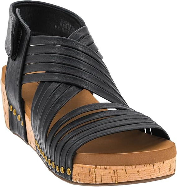CORKYS Good For You Wedge Sandal Black