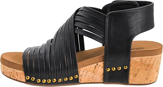 CORKYS Good For You Wedge Sandal Black