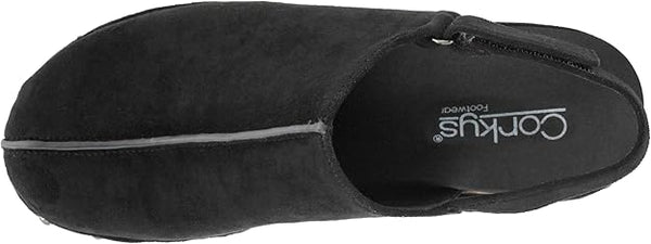 CORKYS Make Em Blush Black Faux Suede Wedge