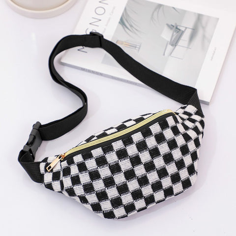 Checkered Belt/Crossbody Bag