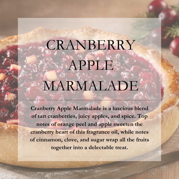 Cranberry Apple Marmalade 16oz Mason Jar Soy Candles