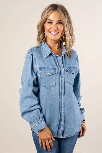 RISEN Denim Button Down Shirt