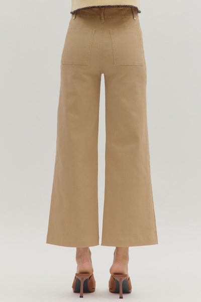 Camel Denim Wide Leg Jean