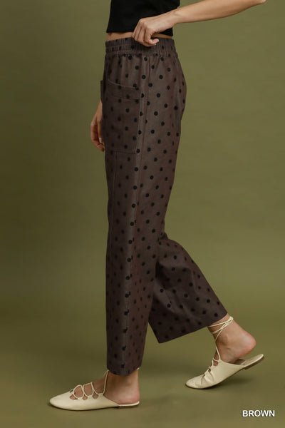 UMGEE Sutton Polka Dot Pant Brown Mix