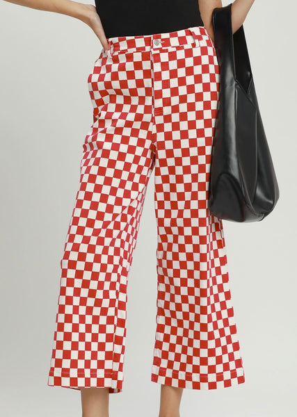 UMGEE Red Checkered Game Day Pant