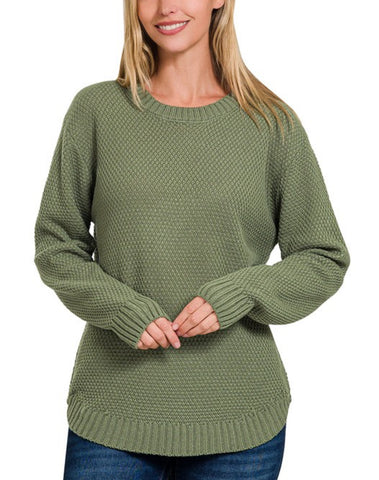 Fireside Classic Sweater Light Olive