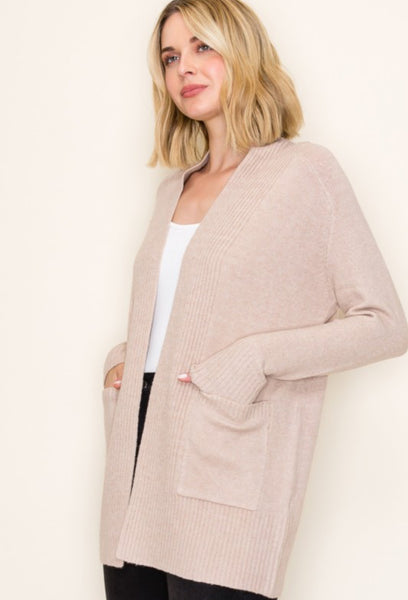 Essential Soft Sweater Cardigan Oatmeal