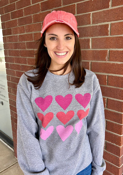 Grey Multi Heart Sweatshirt