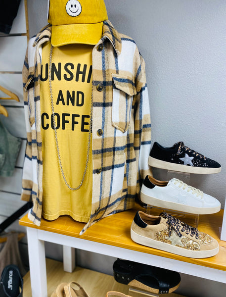 Comfort Colors Sunshine and Coffee Tee