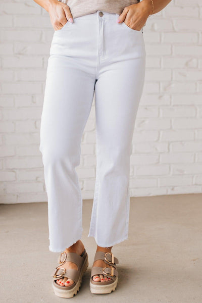 Zenana White Washed Straight Jean