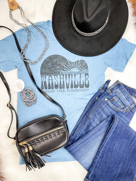 Nashville Music City Vintage Graphic Tee