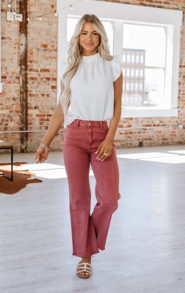 Wide Leg Jean Cabernet