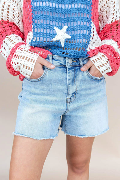 MICA Lauren Frayed Hem Short