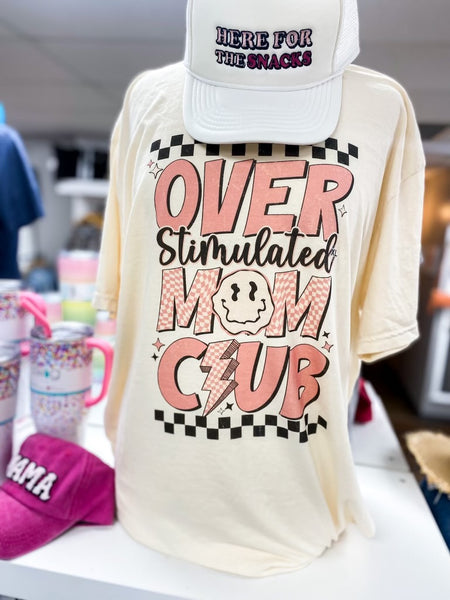 Overstimulated Mom Club Comfort Color Tee