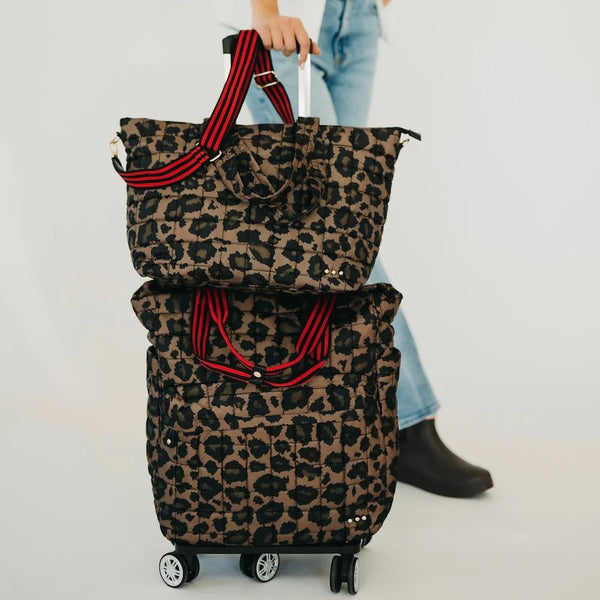 Daydreamer Quilted Tote Bag Leopard