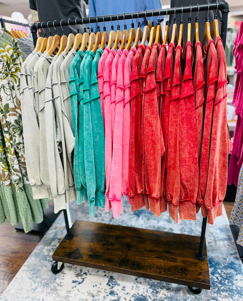 Acid Wash Exposed Seam Sweatshirt Grey