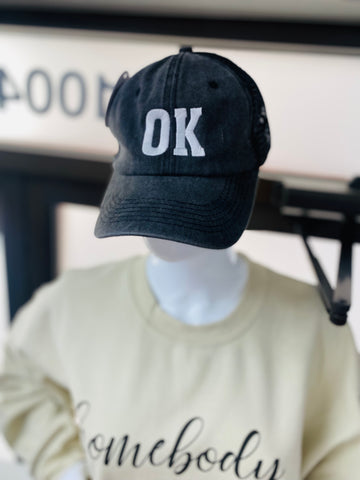 Embroidered OK Mesh Hat