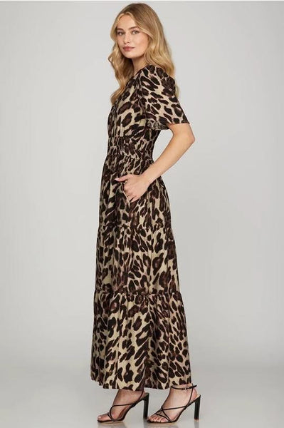 Leopard Print Maxi Dress
