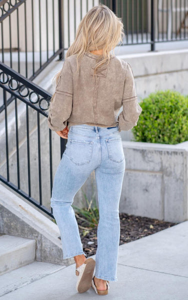 Risen Everyday Kick Flare Jean Light Wash