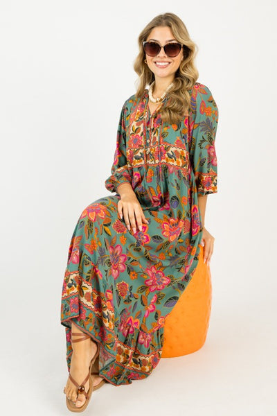 Boho Floral Maxi Dress