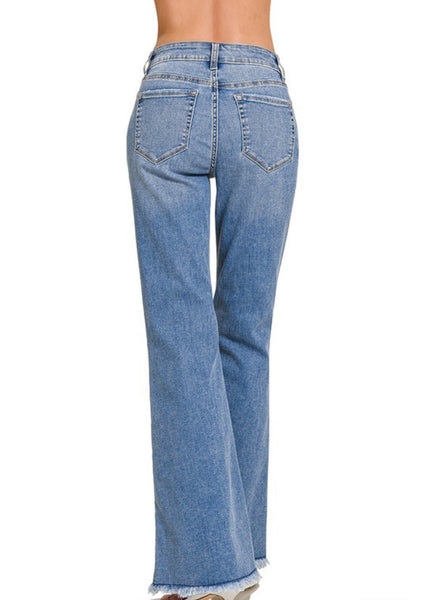 Zenana Medium Wash Flare Jean
