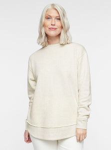 Weekend Fleece Casual Sweatshirt Oatmeal Beige