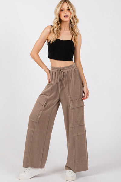 Mineral Washed Cargo Pant Mocha
