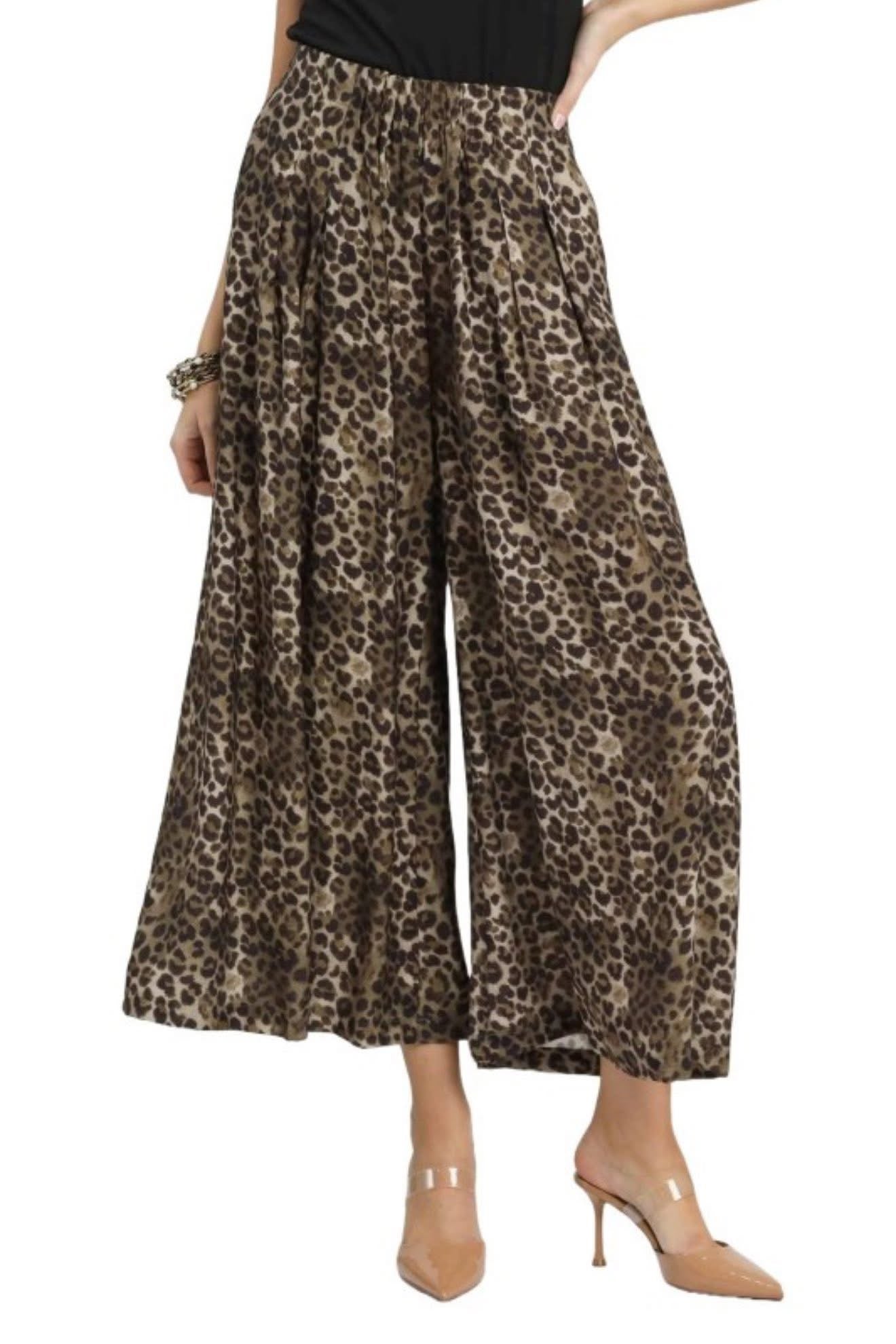 UMGEE Leopard Print Skirt Pants