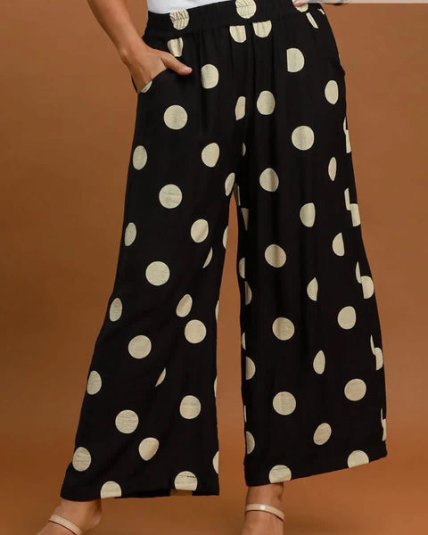 UMGEE Ashley Polka Dot Pant Black