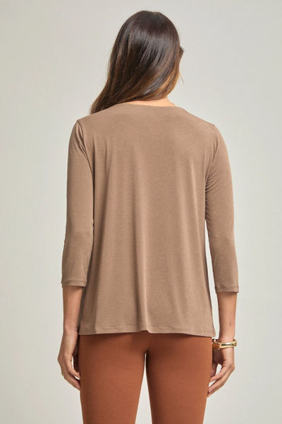 Dear Scarlett Solid Essential Top Mocha