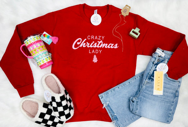 Crazy Christmas Lady Sweatshirt