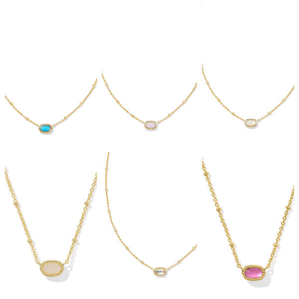 KS MINI ELISA SATELLITE SHORT PENDANT NECKLACE GOLD