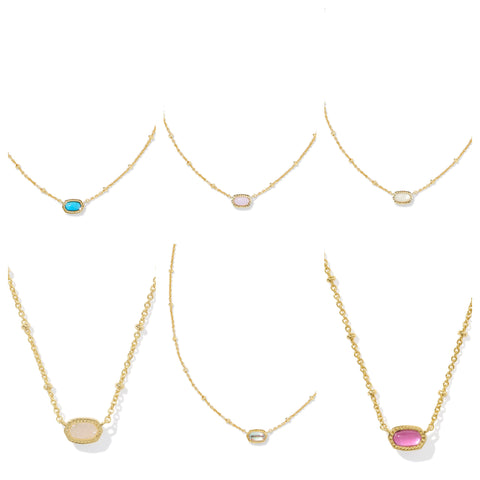 KS MINI ELISA SATELLITE SHORT PENDANT NECKLACE GOLD