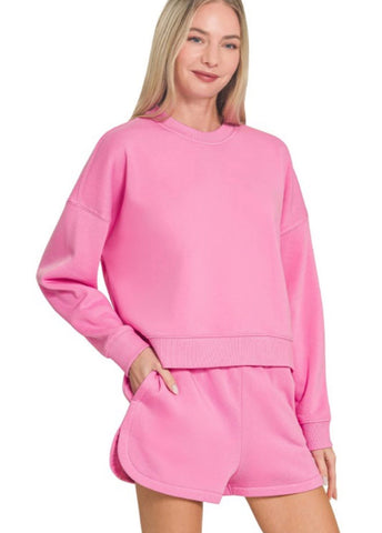 Scuba Sweatshirt & Shorts SET Candy Pink