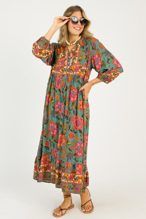 Boho Floral Maxi Dress