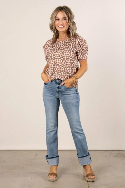 Bailey Leopard Textured Top