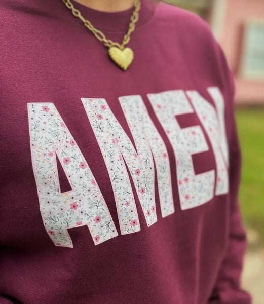 AMEN Floral Print Sweatshirt
