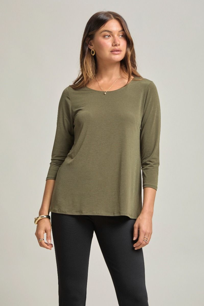 Dear Scarlett Solid Essential Top Olive