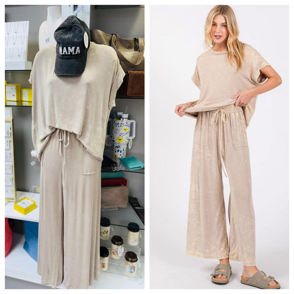 Mineral Wash 2PC SET Taupe