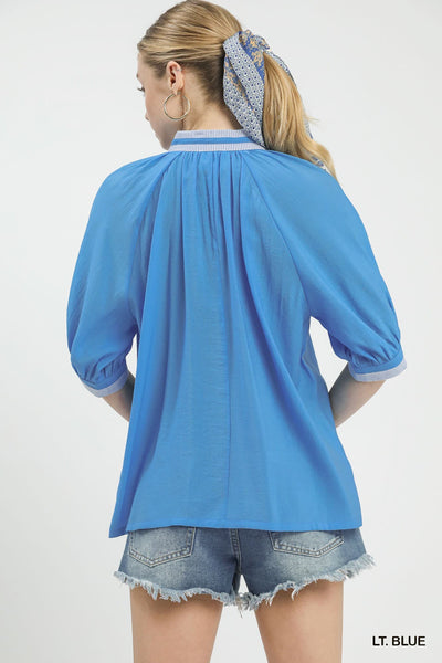 UMGEE Blue Contrast Top