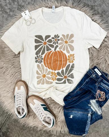 Boho Floral Pumpkin Tee