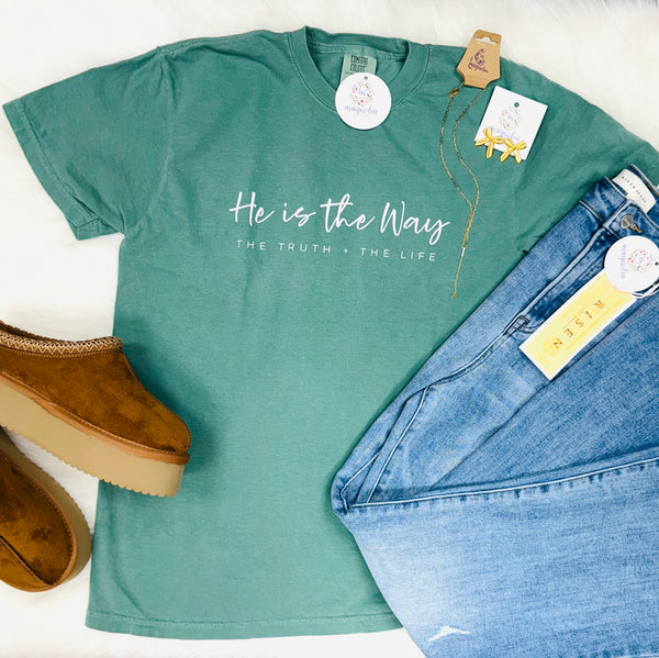 Comfort Colors He Is The Way Tee