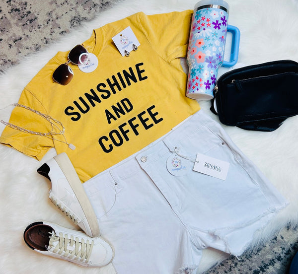 Comfort Colors Sunshine and Coffee Tee