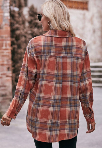 Sonoma Rust Plaid Flannel Button Down